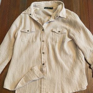 Tan Gauze Shacket